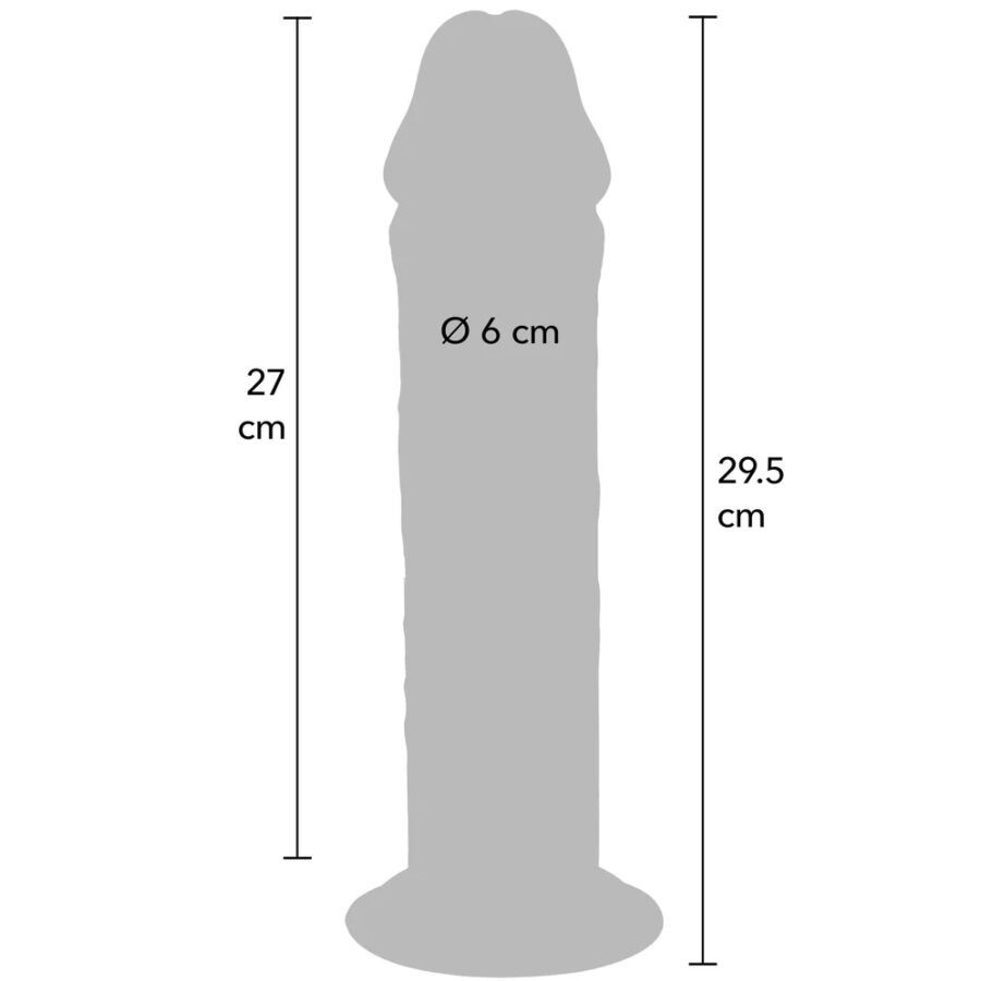 GET REAL - DILDO DELUXE DONG GRUESO DE DOBLE DENSIDAD TPE 29.5 CM