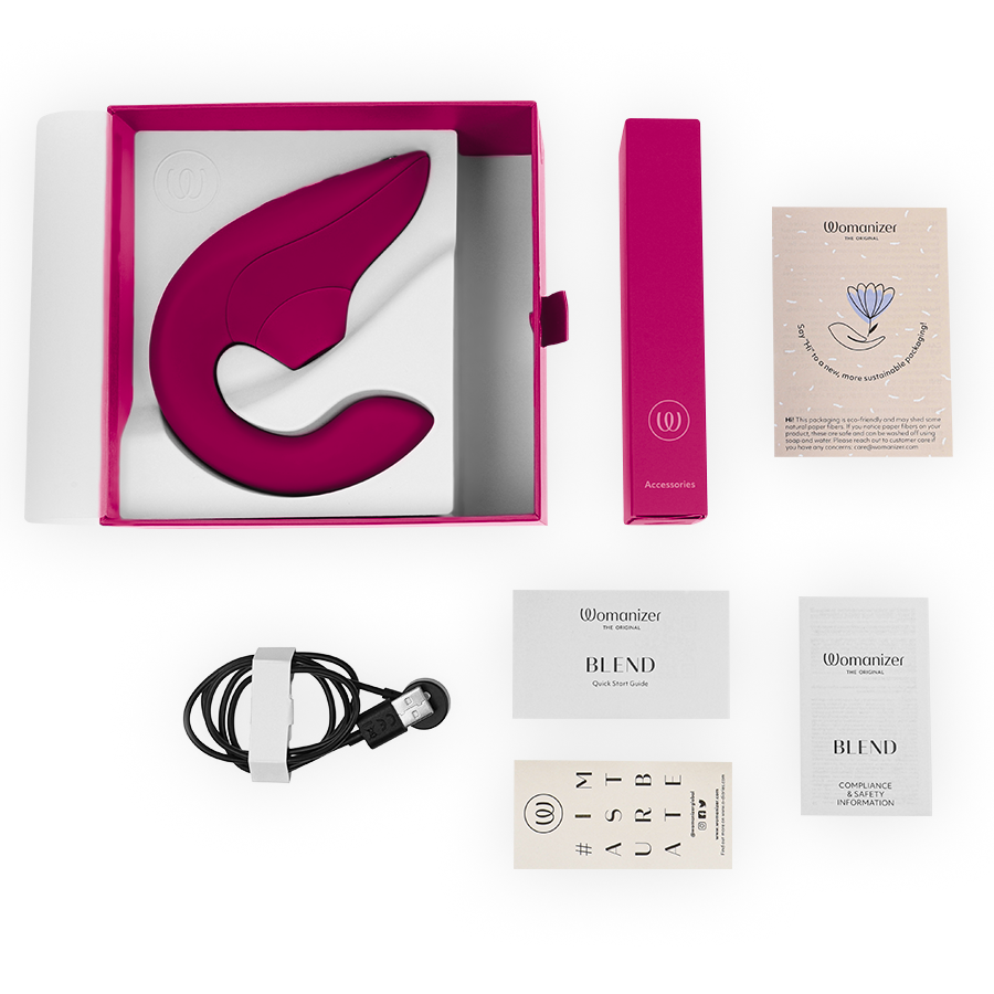 WOMANIZER - BLEND ESTIMULADOR VIBRADOR RABBIT FUCSIA