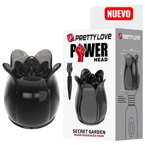 PRETTY LOVE - SECRET GARDEN CABEZAL MASAJEADOR NEGRO