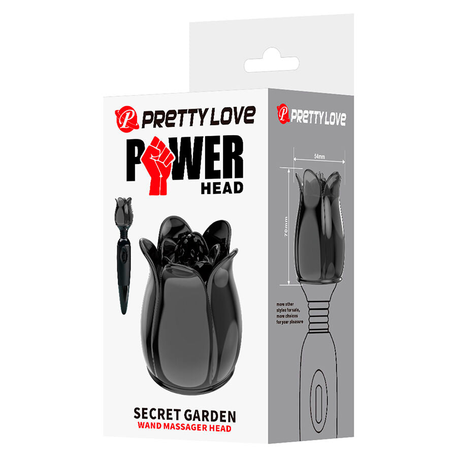 PRETTY LOVE - SECRET GARDEN CABEZAL MASAJEADOR NEGRO