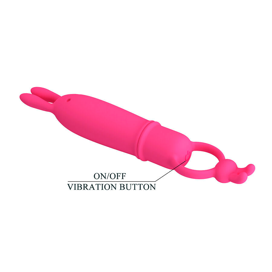 PRETTY LOVE - DELIA VIBRADOR RABBIT CON ANILLO DE SUJECIÓN