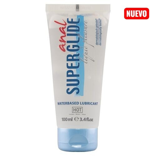 HOT - ANAL SUPERGLIDE LIQUID PLEASURE LUBRICANTE ANAL BASE AGUA 100 ML