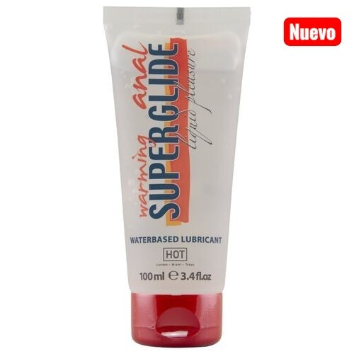 HOT - ANAL SUPERGLIDE WARMING LIQUID PLEASURE LUBRICANTE ANAL BASE AGUA EFECTO CALOR 100 ML
