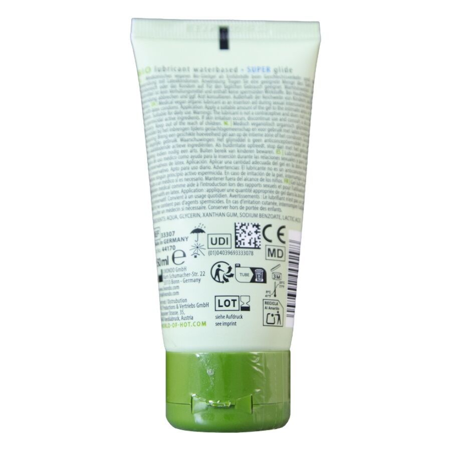 HOT - BIO LUBRICANT LUBRICANTE BIO BASE AGUA SUPERGLIDE 50 ML
