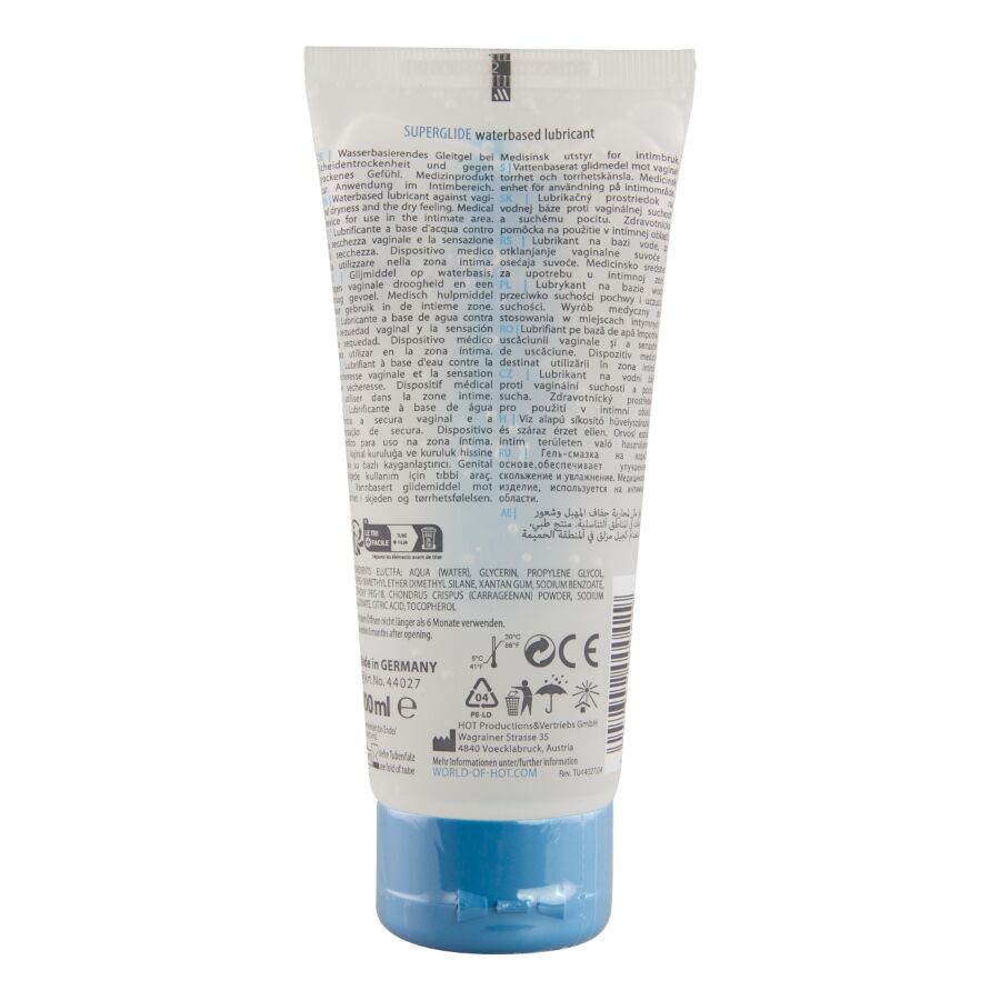 HOT - SUPERGLIDE LIQUID PLEASURE LUBRICANTE BASE AGUA 100 ML