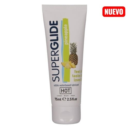 HOT - SUPERGLIDE LUBRICANTE COMESTIBLE BASE AGUA PIÑA 75 ML