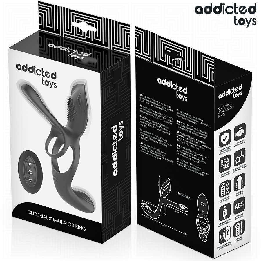 ADDICTED TOYS - ANILLO DOBLE PARA EL PENE CON ESTIMULADOR DE CLÍTORIS
