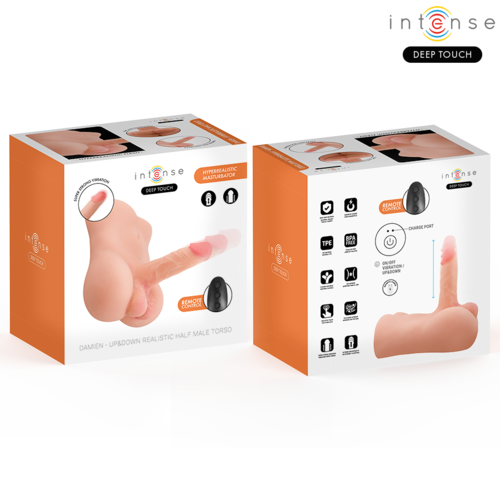 INTENSE DEEP TOUCH - DAMIEN MASTURBADOR DILDO REALÍSTICO CON VIBRACIÓN Y EMPUJE