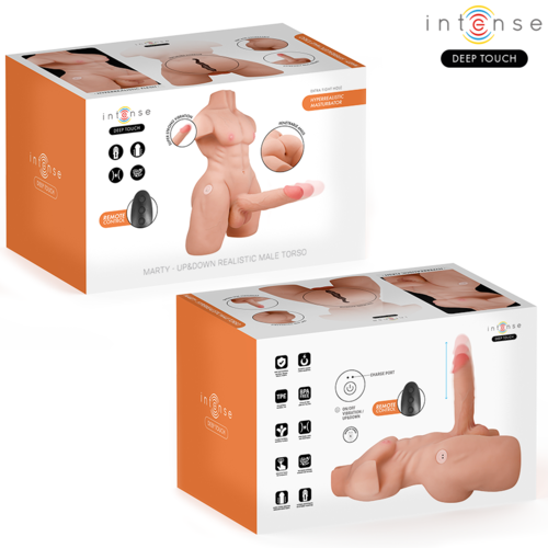 INTENSE DEEP TOUCH - MARTY MASTURBADOR DILDO REALÍSTICO CON VIBRACIÓN Y EMPUJE