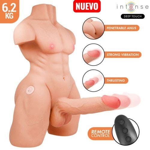 INTENSE DEEP TOUCH - MARTY MASTURBADOR DILDO REALÍSTICO CON VIBRACIÓN Y EMPUJE