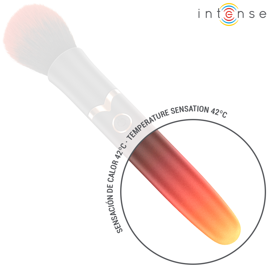 INTENSE - EMILIA VIBRADOR BROCHA CON EFECTO CALOR 16 CM