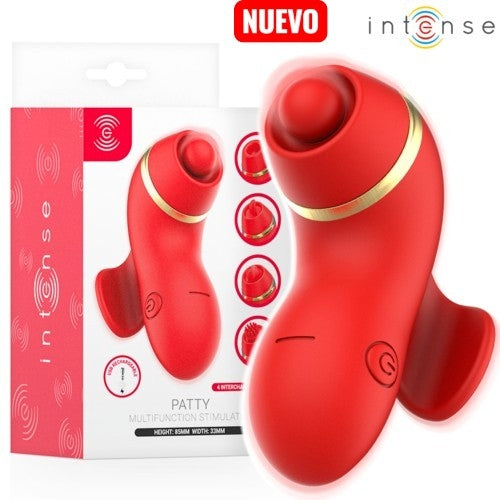 INTENSE - PATTY ESTIMULADOR CON 4 CABEZALES, SUCCIÓN, TAPPING, TICKLING Y LICKING