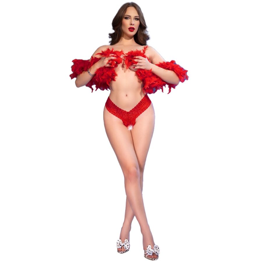 CHILIROSE - CR 4885 TANGA CON ENTREPIERNA ABIERTA NEGRO S