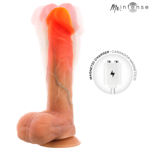 MR INTENSE - LOGAN DILDO VIBRADOR CON EFECTO CALOR Y CONTROL REMOTO 20 CM -Ø- 4.1 CM