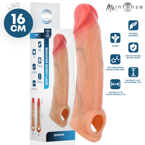 MR INTENSE - SIMON L FUNDA PARA PENE 16 CM -Ø- 4.5 CM