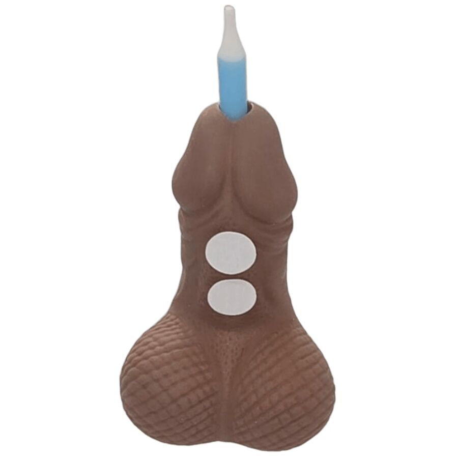 DIABLO PICANTE - PENE TONO OSCURO VELA NÚMERO CUMPLEAÑOS