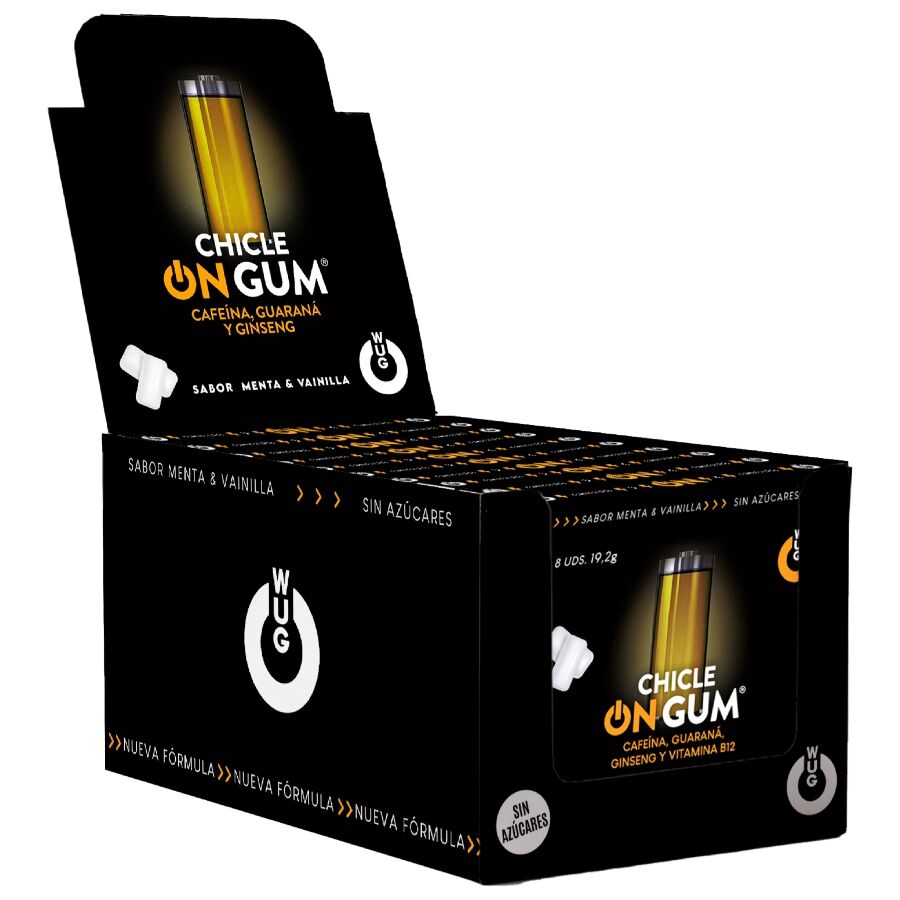 WUG On Gum – DISPLAY 12 X 8 UDS | Energía inmediata en formato chicle