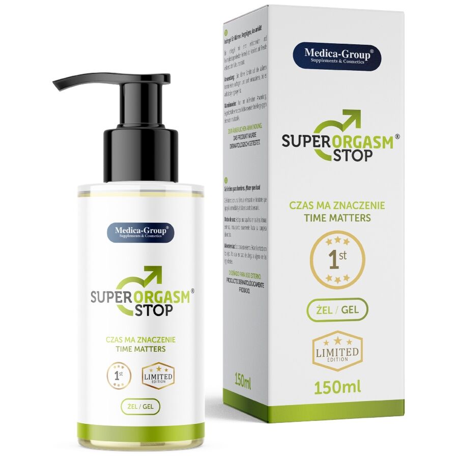 MEDICA GROUP - SÚPER ORGASM STOP GEL ÍNTIMO PARA HOMBRE 150 ML