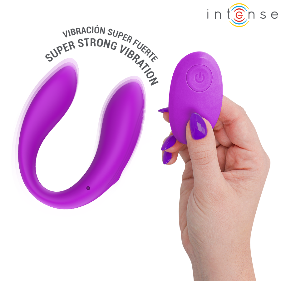 INTENSE - NORA ESTIMULADOR DE PINZA CON VIBRACIÓN MORADO