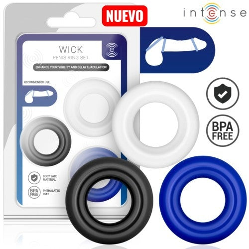 INTENSE - WICK SET DE 3 ANILLOS VARIOS COLORES