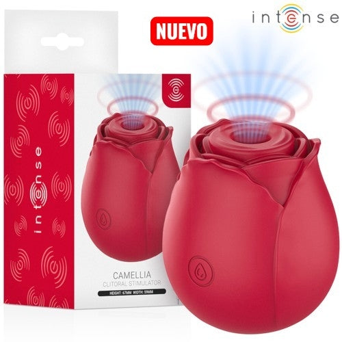 INTENSE - CAMELLIA ROSA SUCCIONADORA DE CLÍTORIS POR ONDAS BURDEOS