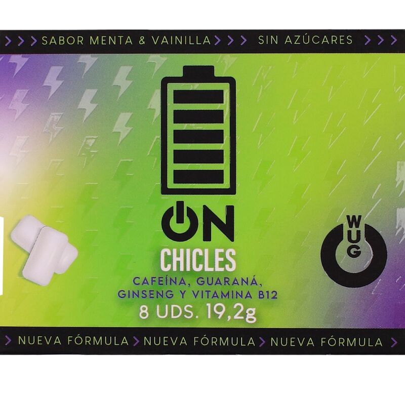 WUG On – Energía inmediata en formato chicle BLISTER 8 UDS
