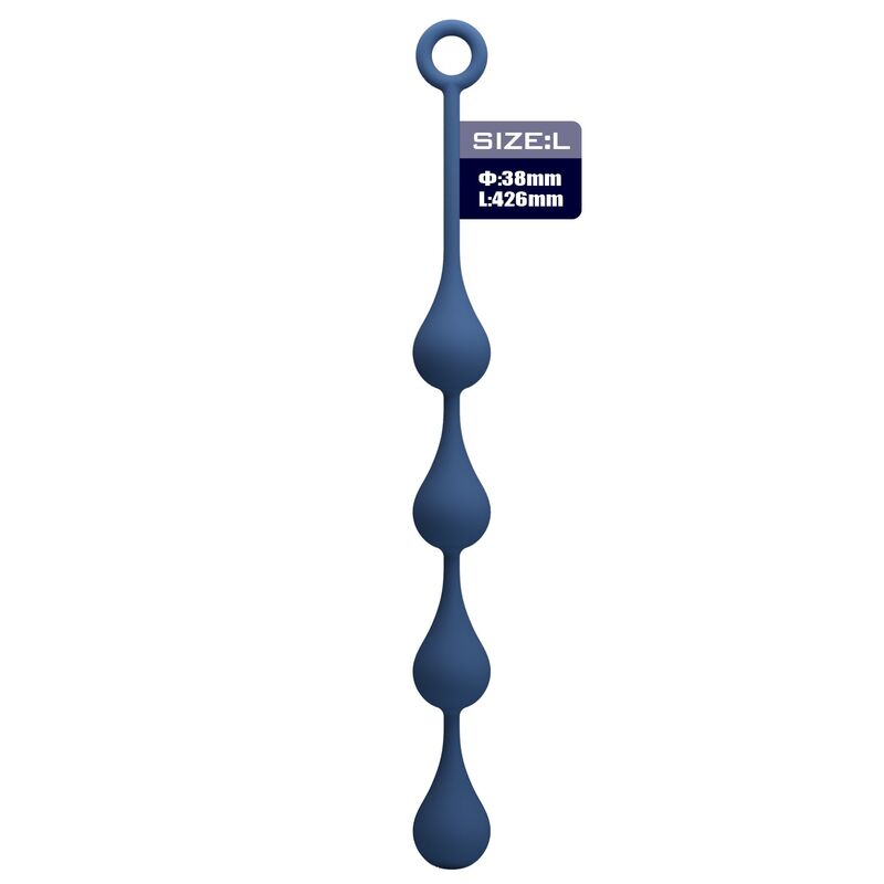 MR PLAY - BOLAS ANALES SILICONA AZUL TALLA L -Ø- 42,6 CM