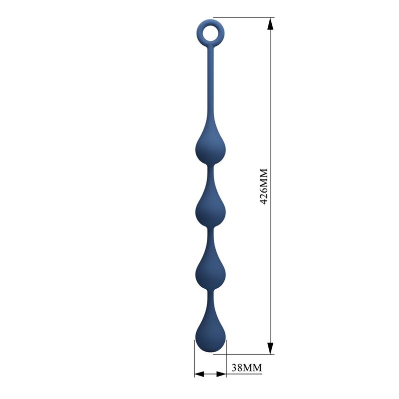 MR PLAY - BOLAS ANALES SILICONA AZUL TALLA L -Ø- 42,6 CM
