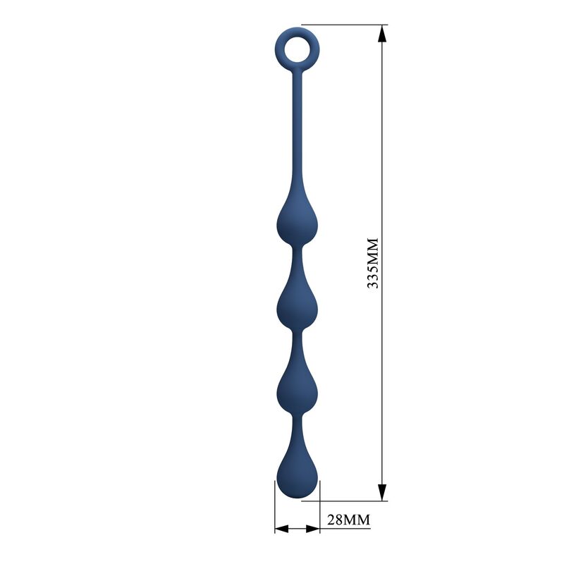 MR PLAY - BOLAS ANALES SILICONA AZUL TALLA M -Ø- 33 CM