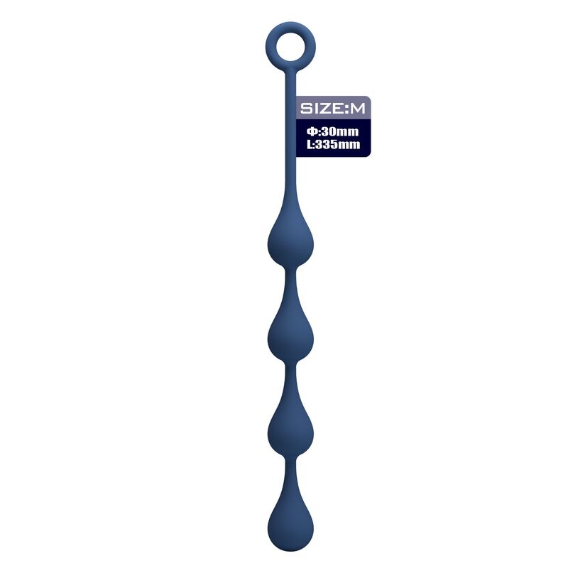 MR PLAY - BOLAS ANALES SILICONA AZUL TALLA M -Ø- 33 CM