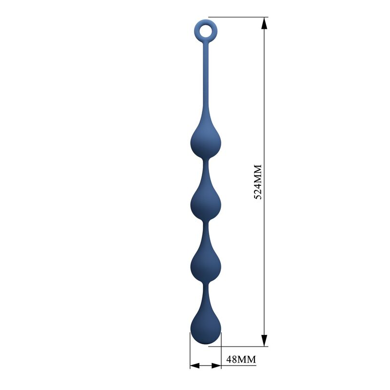 MR PLAY - BOLAS ANALES SILICONA AZUL TALLA XL -Ø- 52,5 CM