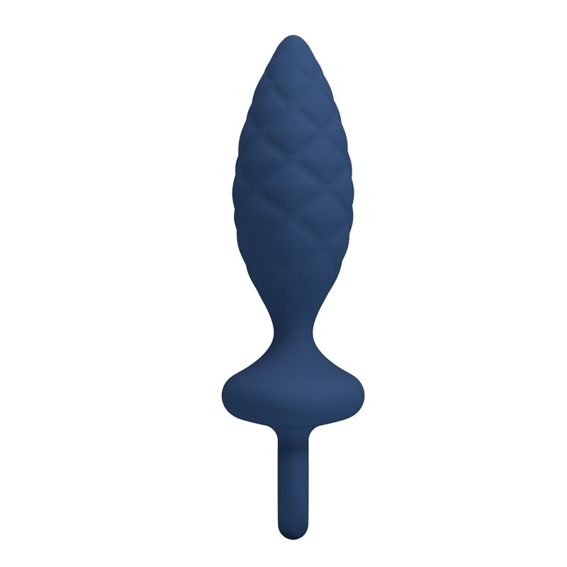 MR PLAY - PLUG ANAL TEXTURIZADO CON ANILLA AZUL
