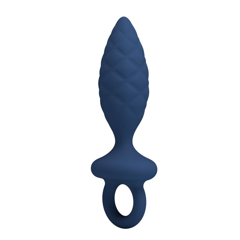 MR PLAY - PLUG ANAL TEXTURIZADO CON ANILLA AZUL