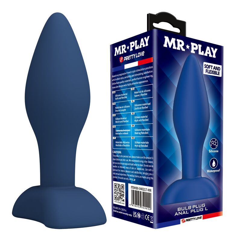 MR PLAY - PLUG ANAL CÓNICO SILICONA AZUL