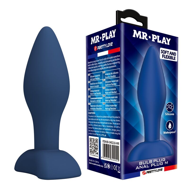 MR PLAY - PLUG ANAL CÓNICO SILICONA AZUL