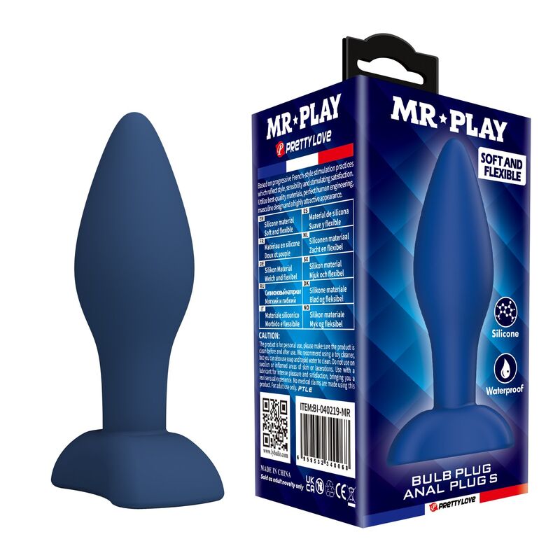 MR PLAY - PLUG ANAL CÓNICO SILICONA AZUL