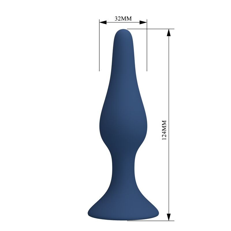 MR PLAY - PLUG ANAL SLIM SILICONA AZUL
