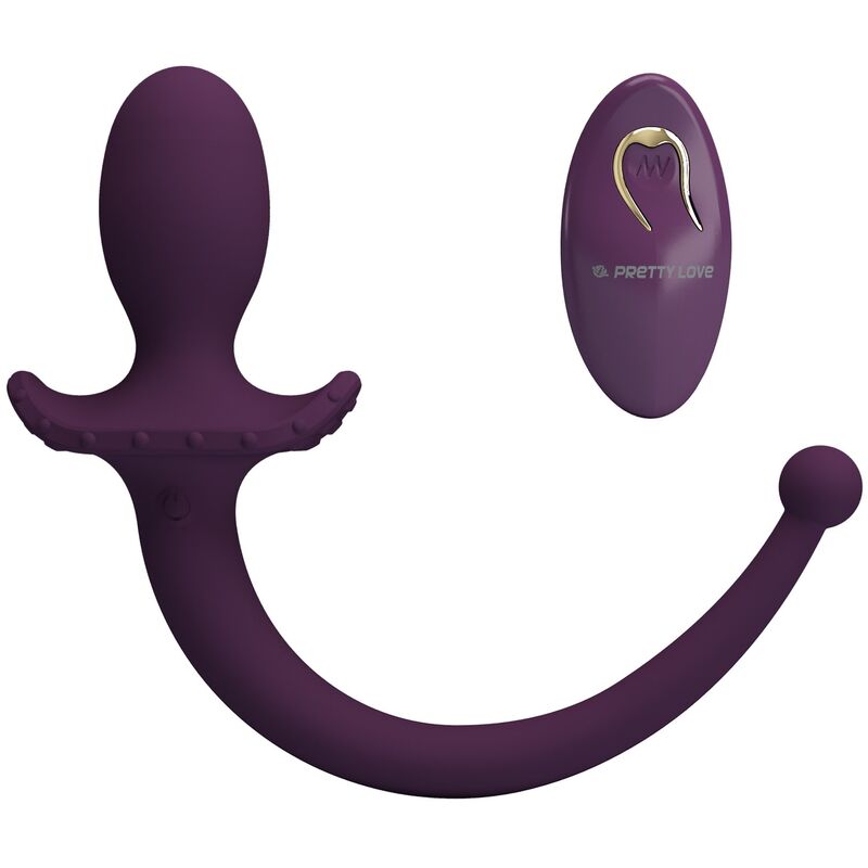 PRETTY LOVE - LIOEA PLUG ANAL CON COLA VIBRADOR 12 FUNCIONES COLOR MORADO