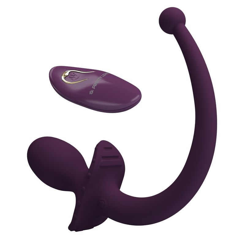 PRETTY LOVE - LIOEA PLUG ANAL CON COLA VIBRADOR 12 FUNCIONES COLOR MORADO
