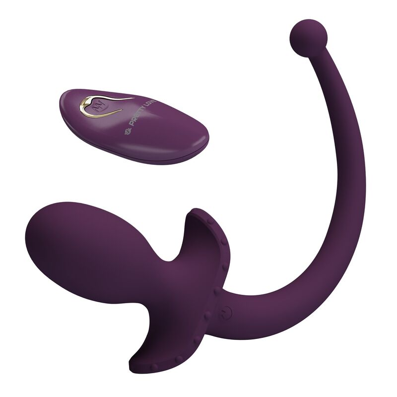 PRETTY LOVE - LIOEA PLUG ANAL CON COLA VIBRADOR 12 FUNCIONES COLOR MORADO