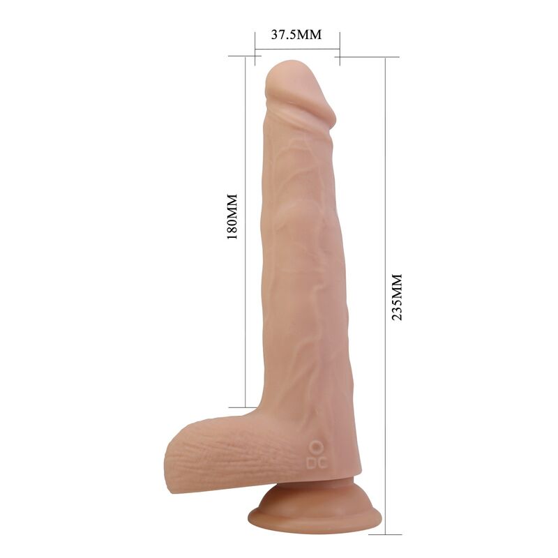 PRETTY LOVE - MILES DILDO VIBRADOR CON EMPUJE Y ROTACIÓN 23,5 CM Ø 4,8 CM COLOR NATURAL