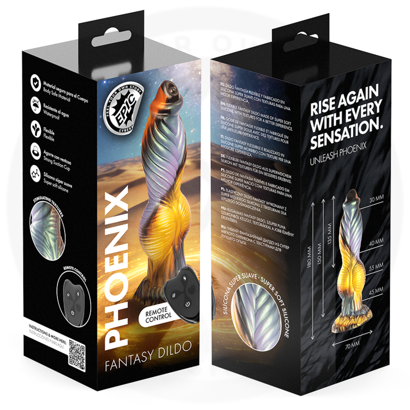 EPIC - PHOENIX DILDO EL RESURGIR DEL PLACER RECARGABLE CONTROL REMOTO