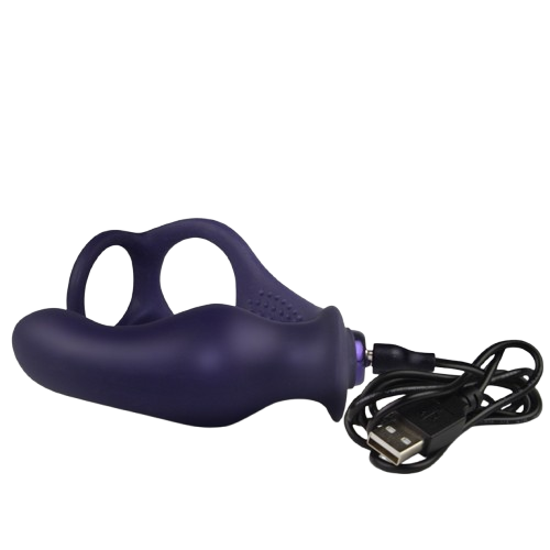 ROCKS-OFF - NOVA ZENTURIAN PLUG PROSTÁTICO VIBRADOR CON ANILLOS 16 MODOS AZUL OSCURO