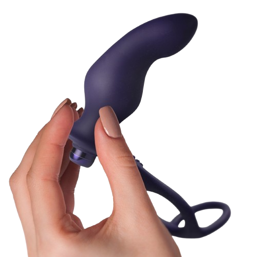 ROCKS-OFF - NOVA ZENTURIAN PLUG PROSTÁTICO VIBRADOR CON ANILLOS 16 MODOS AZUL OSCURO