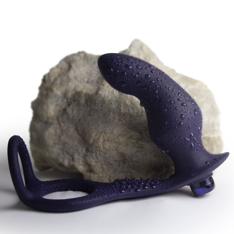 ROCKS-OFF - NOVA ZENTURIAN PLUG PROSTÁTICO VIBRADOR CON ANILLOS 16 MODOS AZUL OSCURO