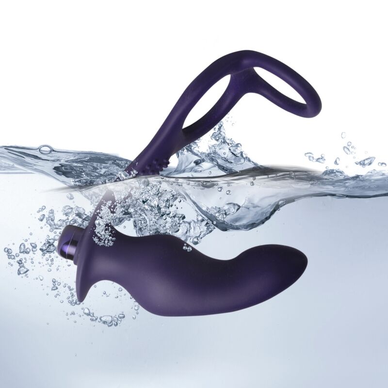 ROCKS-OFF - NOVA ZENTURIAN PLUG PROSTÁTICO VIBRADOR CON ANILLOS 16 MODOS AZUL OSCURO