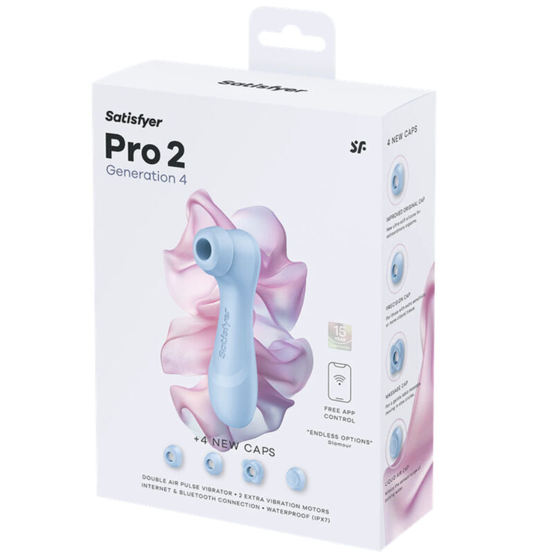 SATISFYER - PRO 2 GENERATION 4 ESTIMULADOR DE CLÍTORIS AZUL SERENO