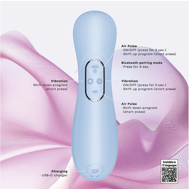 SATISFYER - PRO 2 GENERATION 4 ESTIMULADOR DE CLÍTORIS AZUL SERENO