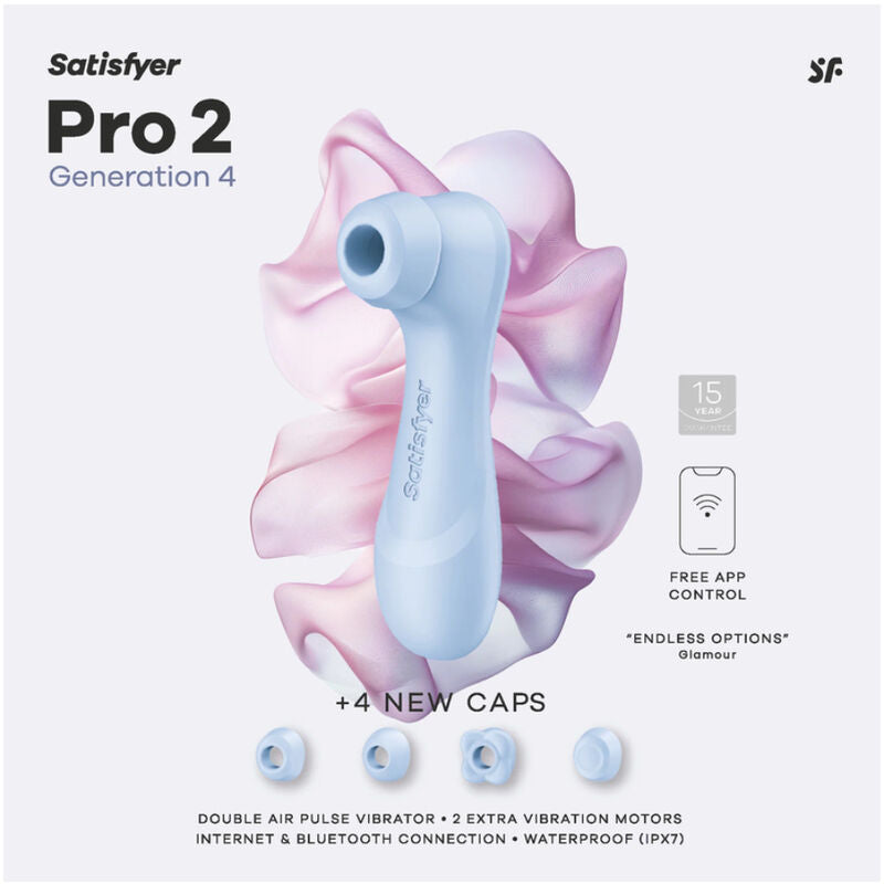 SATISFYER - PRO 2 GENERATION 4 ESTIMULADOR DE CLÍTORIS AZUL SERENO