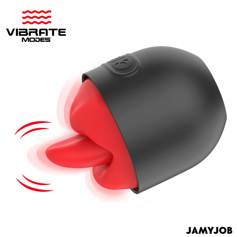 JAMYJOB - LICK-R MASTURBADOR CON SIMULADOR DE LAMIDOS GIRATORIO 360º Y VIBRACIÓN NEGRO